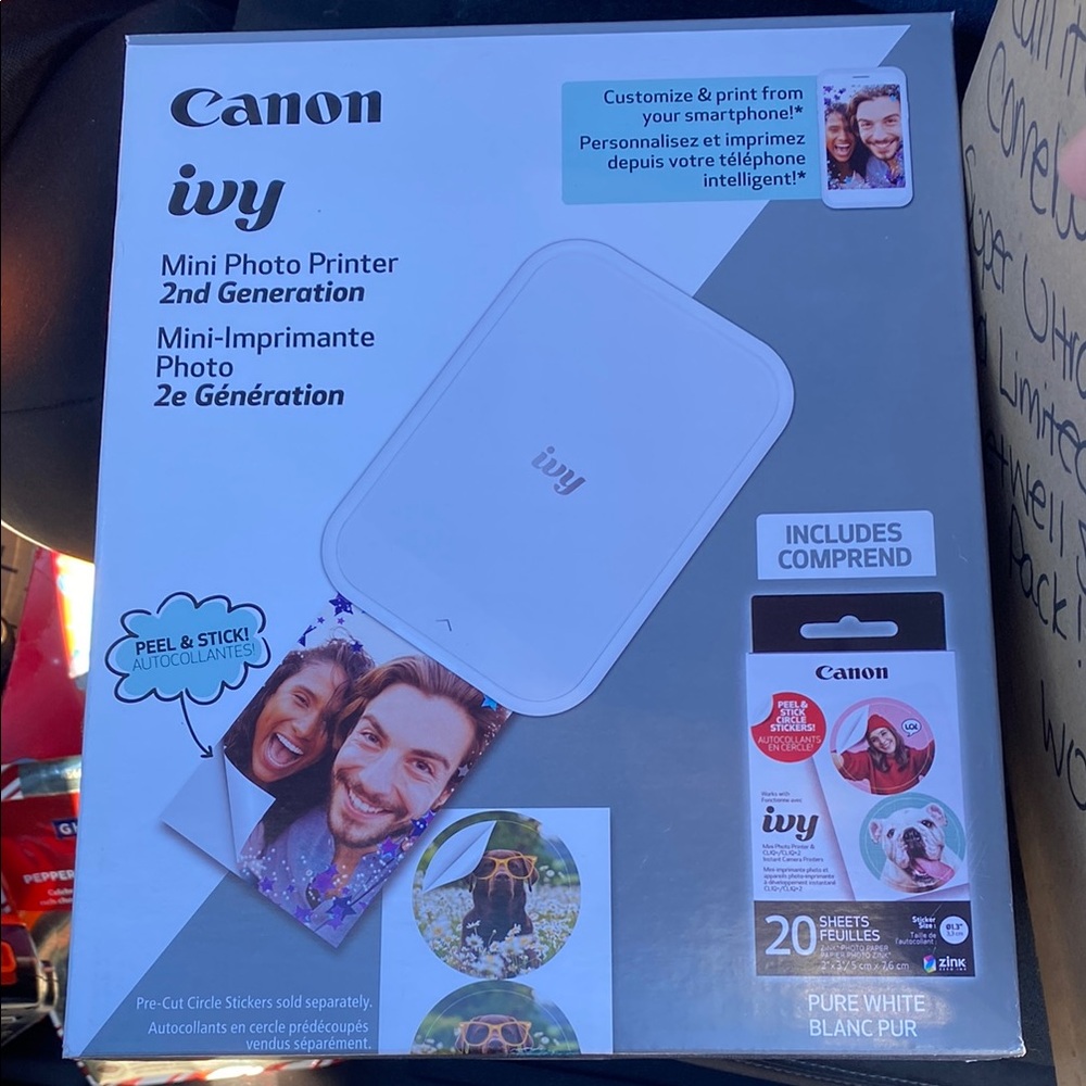 Canon Ivy 2nd Gen Mini Photo Printer - White